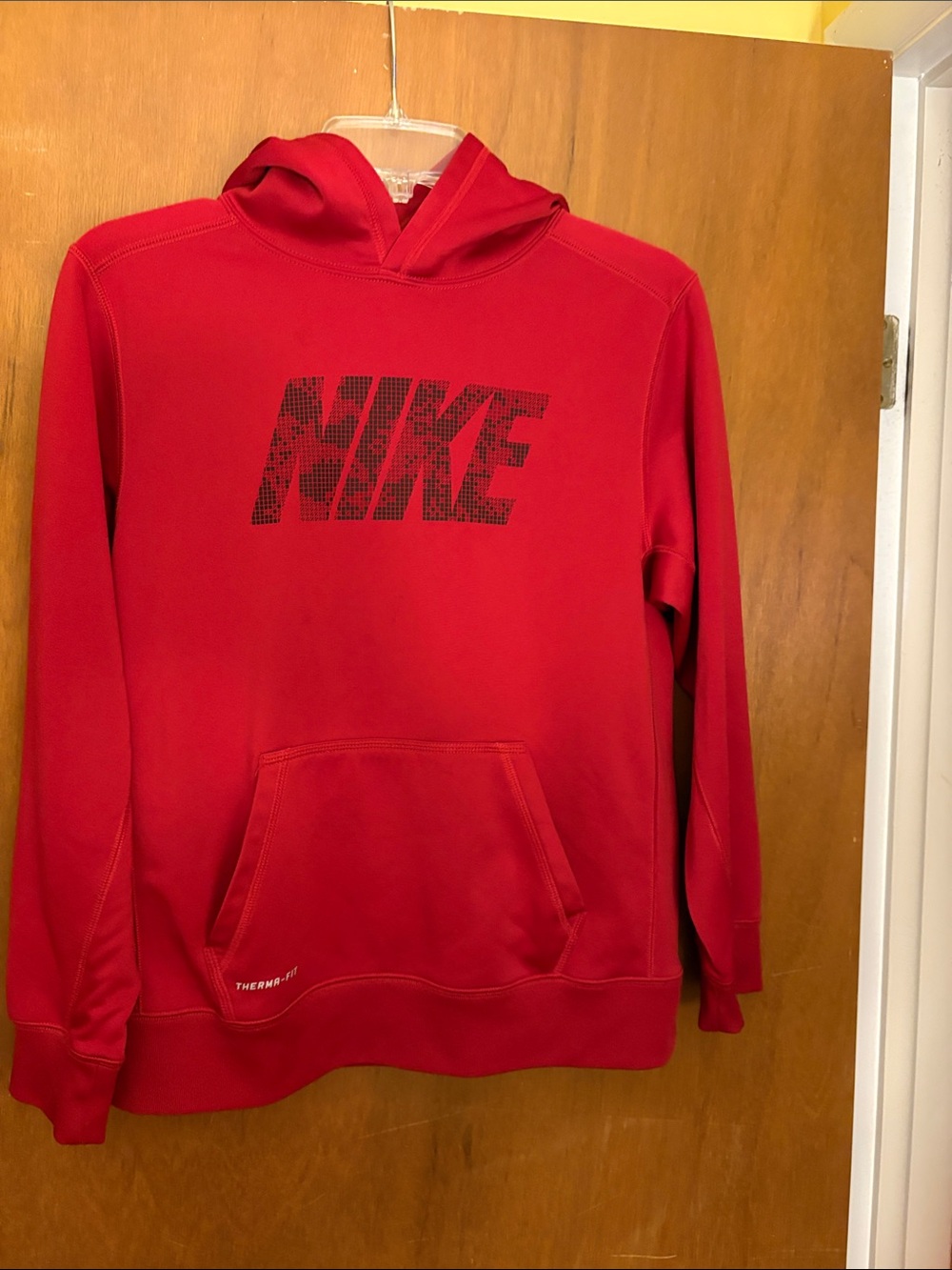 Nike Red Crewneck Sweatshirt with Black Logo